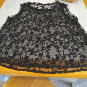 NWOT BLACK LACE TANK TOP